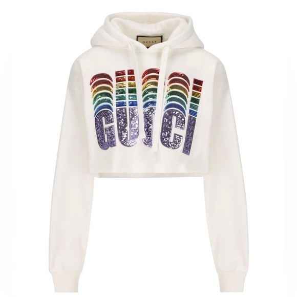 Gucci Sequin Embellished Cropped Sweater - Picture 10 of 10